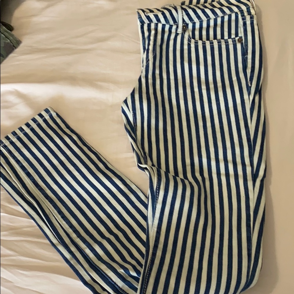 Forever 21 stretch pinstripped pants